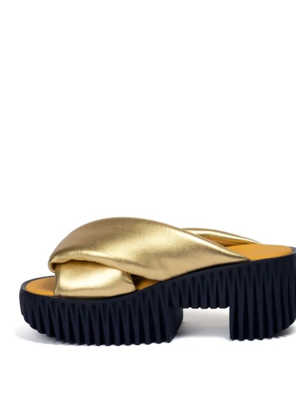 ACCCCEES Plia Anda Metallic Gold sandal. Lamb leather. Never worn outside.